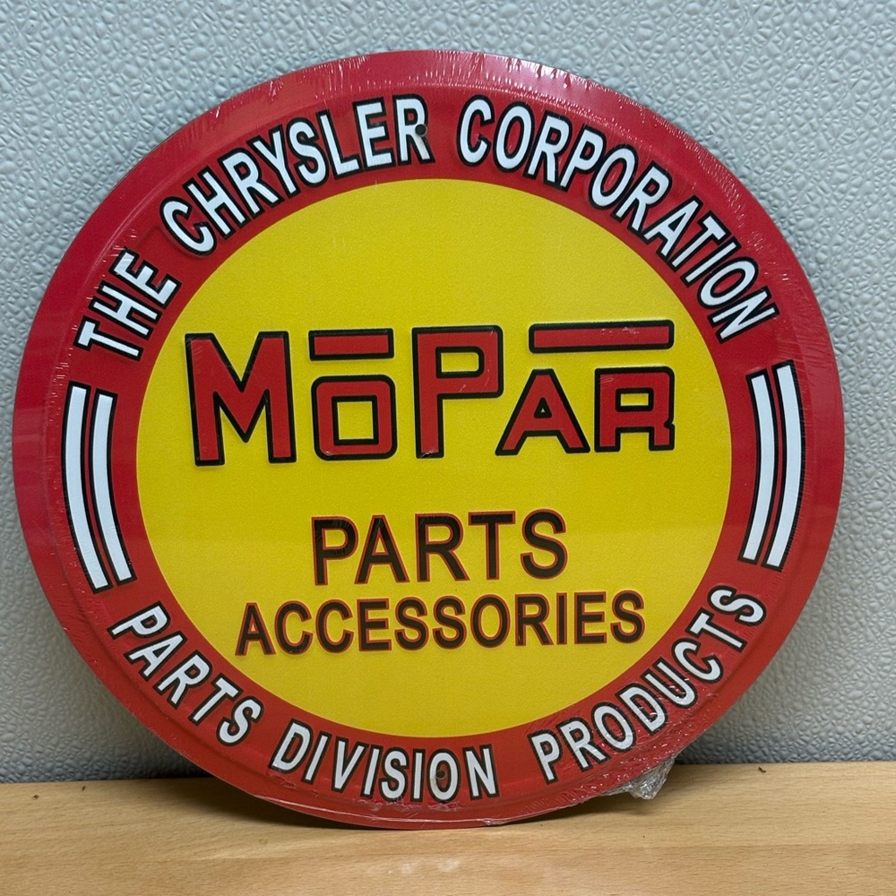 MoPar Parts Accessories 11.5" Metal Sign. Made in USA Sign. Dodge Chrysler.